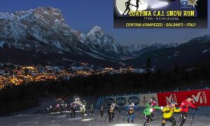 Gara sciistica - Sciatori che corrono per la Cortina C.A.I. Snow Run